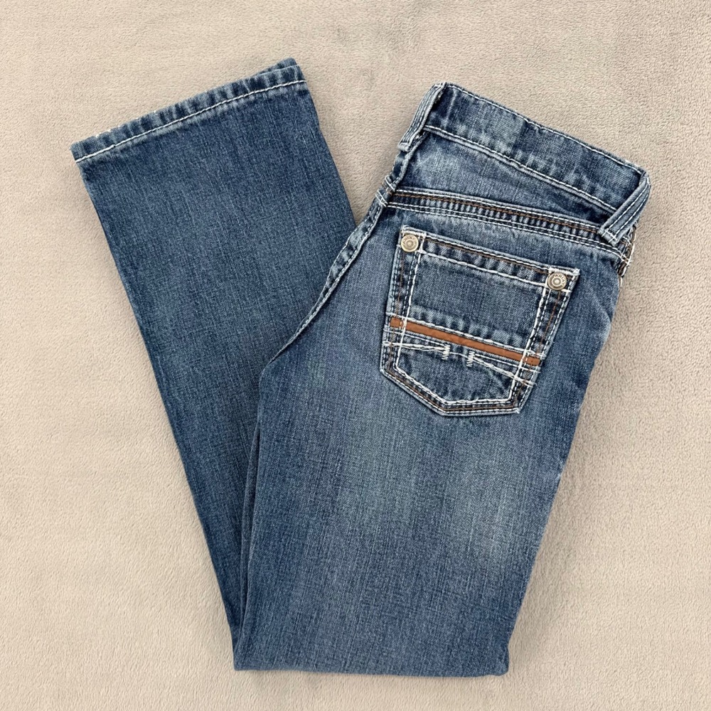 Ariat B4 Relaxed Bootcut Jeans Boys Size 10 Medium Wash Cotton Western